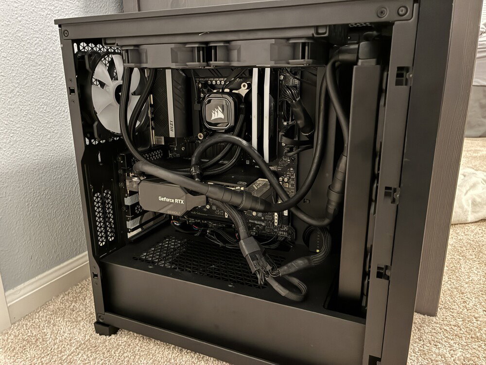 This is how the build looked for a while before I got the 5070 Ti
