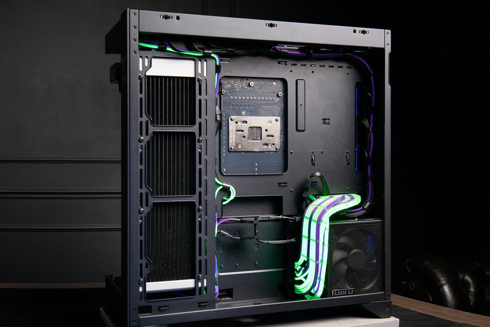 Back side cable work