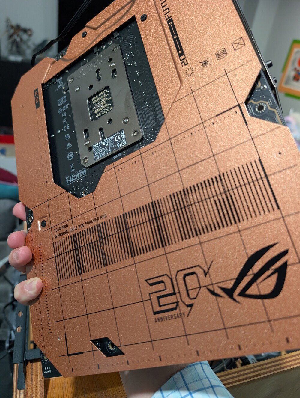 The last time anyone will see the back of the motherboard