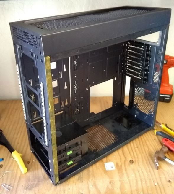 Current Progress, case flipped into Reverse ATX configuration