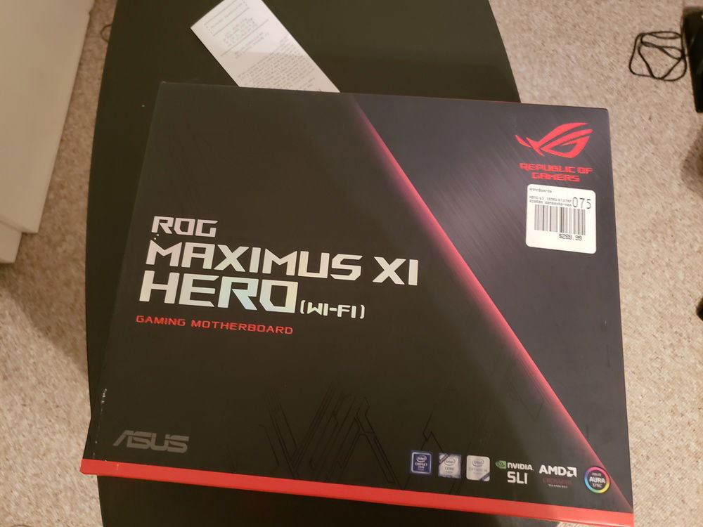 My motherboard box