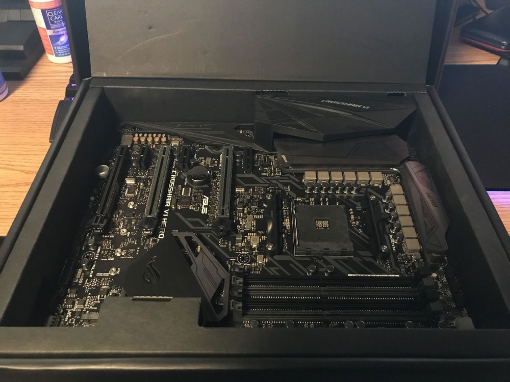 MOBO before assembly. Too lazy to get other pictures right now