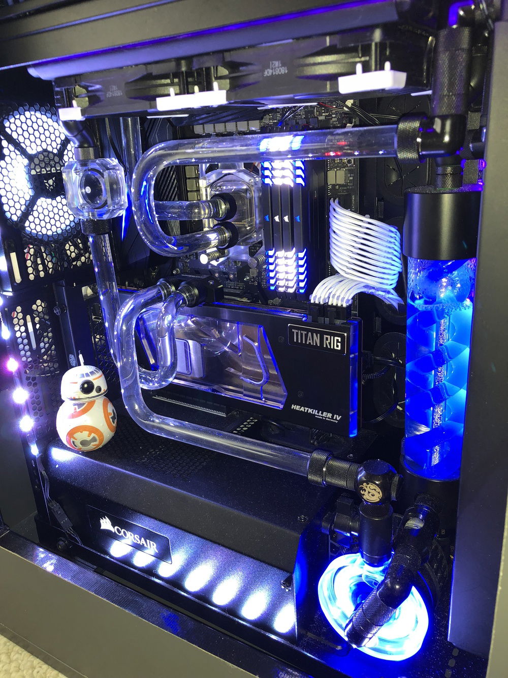 Max gpu temp is 40c, cpu is 55c @ 1100rpm on 5 fans