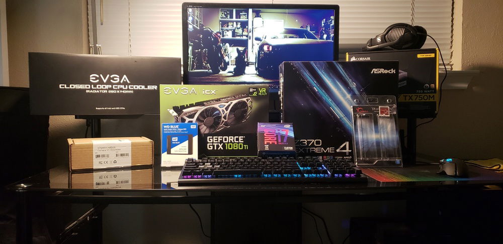 Boxes + old monitor