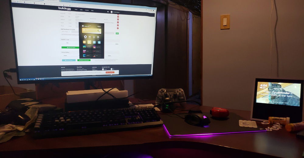 Desk is dirty. New desk coming this week. I hate this desk.