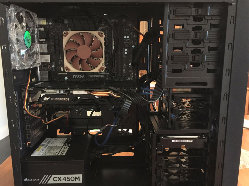 Older photo, have since upgraded to Noctua case fans and a Noctua NH-D14 cooler.