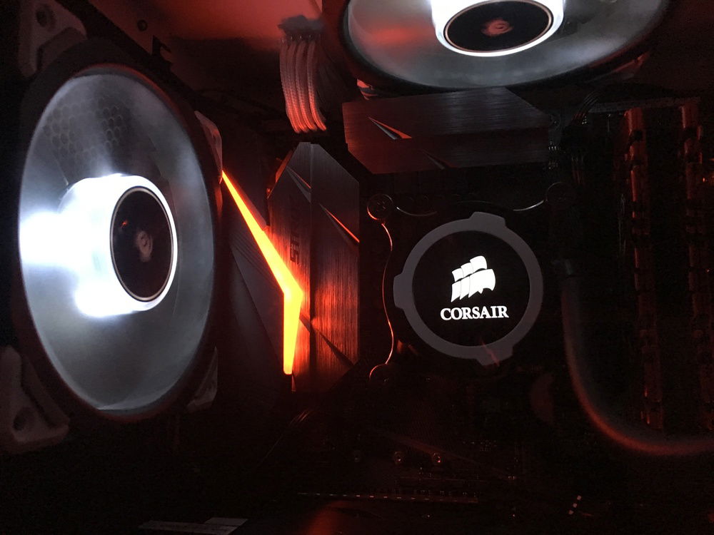 Mainly the CPU and motherboard lighting.