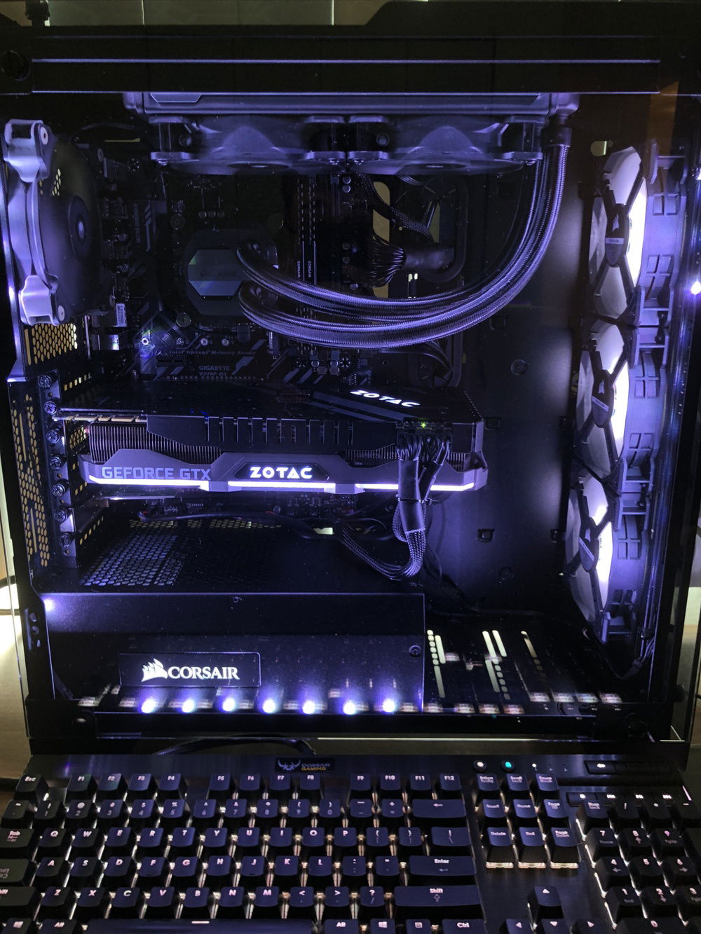 First power-up with white lighting. Typical use a rotating RGB, but change to white for showing it to others.