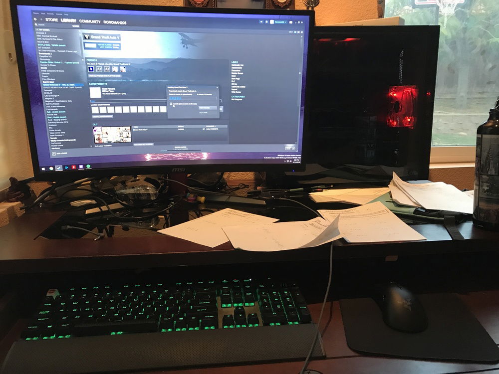 My setup at its messiest