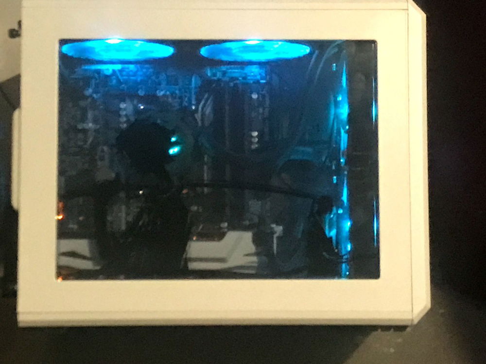 Side view, showing internals