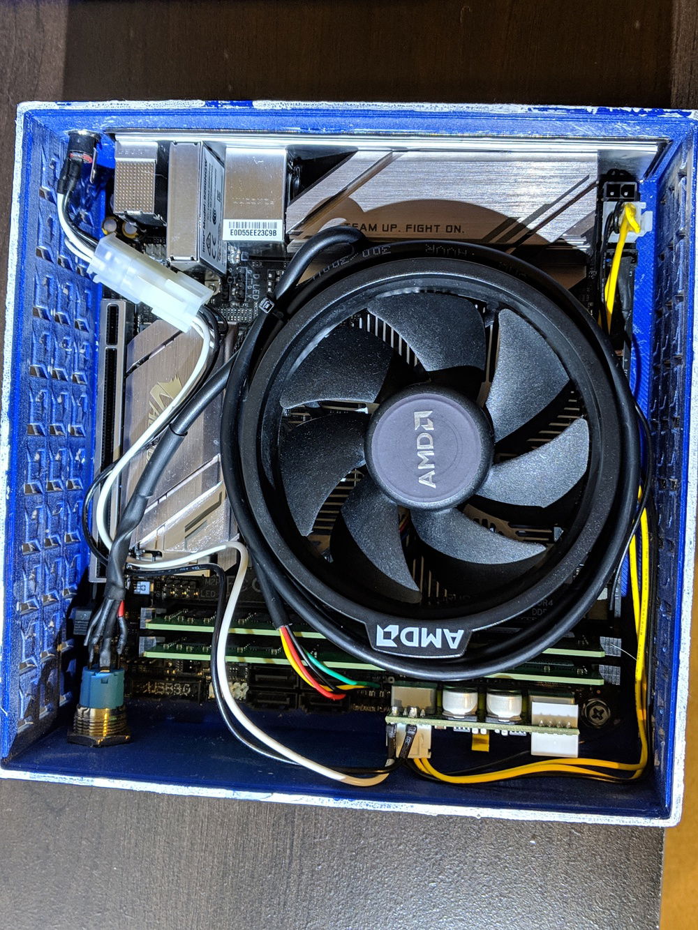 Top view of build with components