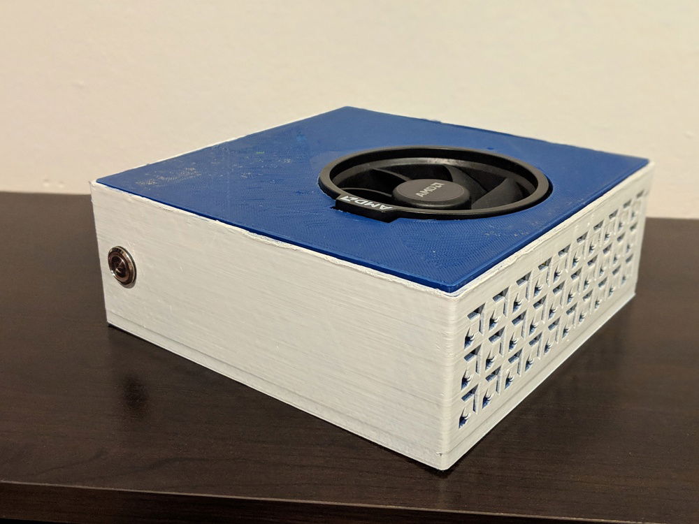 flat view of 3D printed case