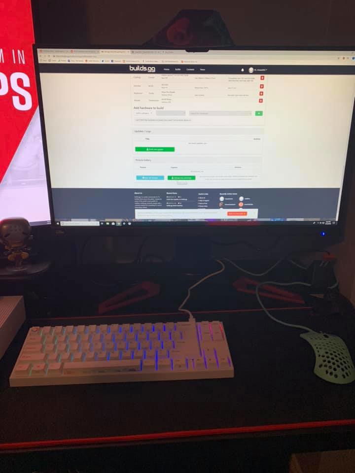 Monitor, mouse, and keyboard.