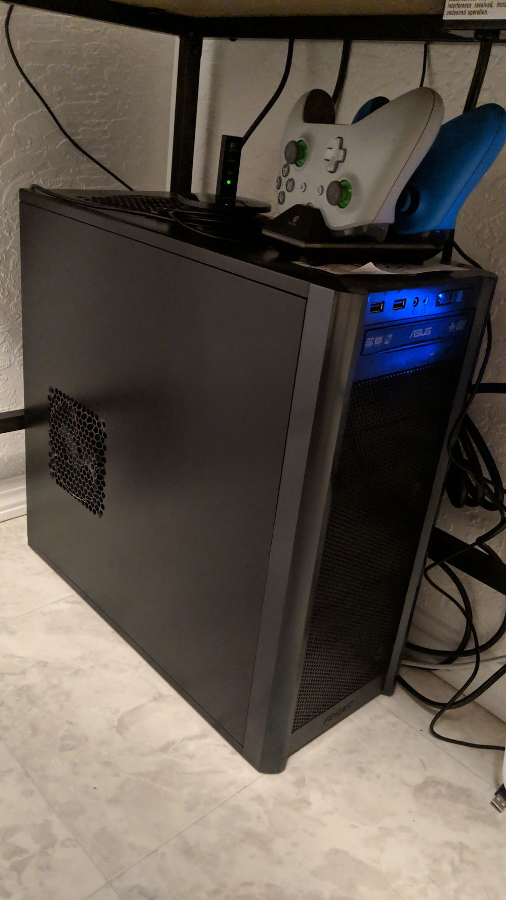 It currently hangs out under the desk in the kitchen. I'm not quite as concerned with where it is now that it's so old, but I still try and keep it in good condition and clean it regularly.