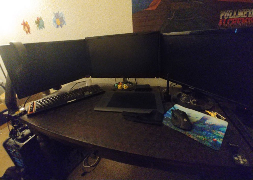 Desk setup.