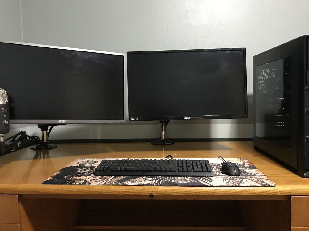 whole desk setup