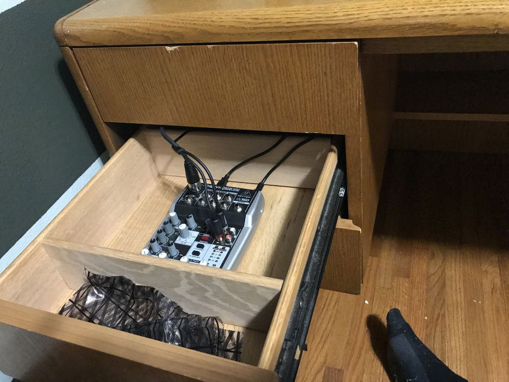 mixer inside drawer