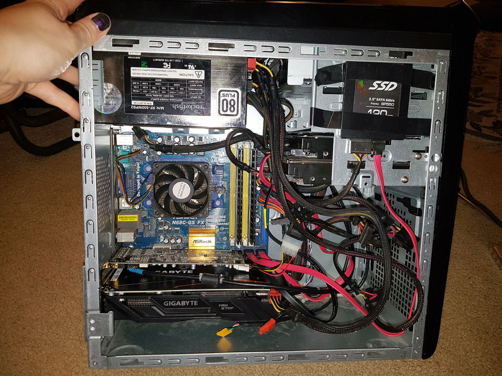 GTX 1050 Ti after replacing the GTX 285.