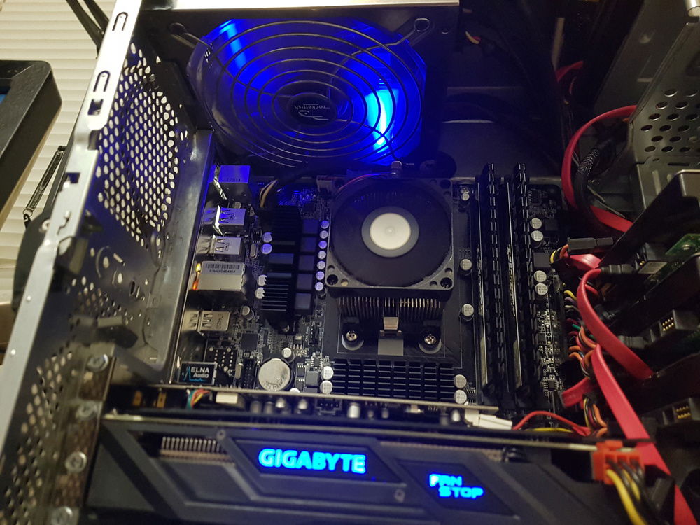 After upgrading the motherboard to an ASRock 870M Pro3, now i can fit in more hard drives and have enough USB 2.0 to run all my peripherals without having to unplug/plug in different things.