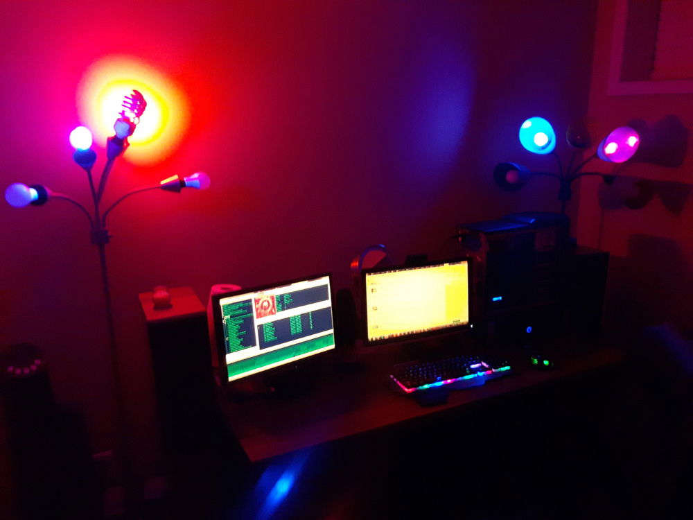 Red & Blacklight ambient lighting