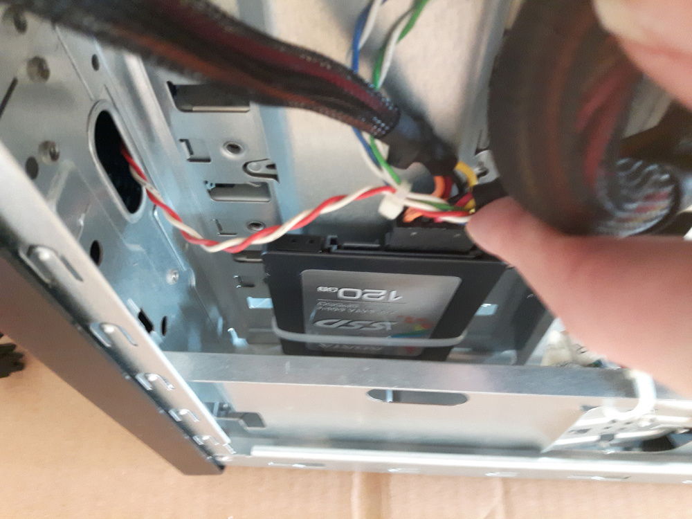 New, secure spot for my SSD boot drive.