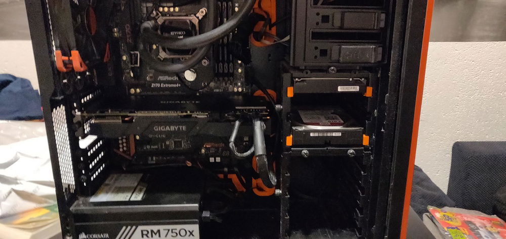 Left side of the PC, GPU, Motherboard ETC