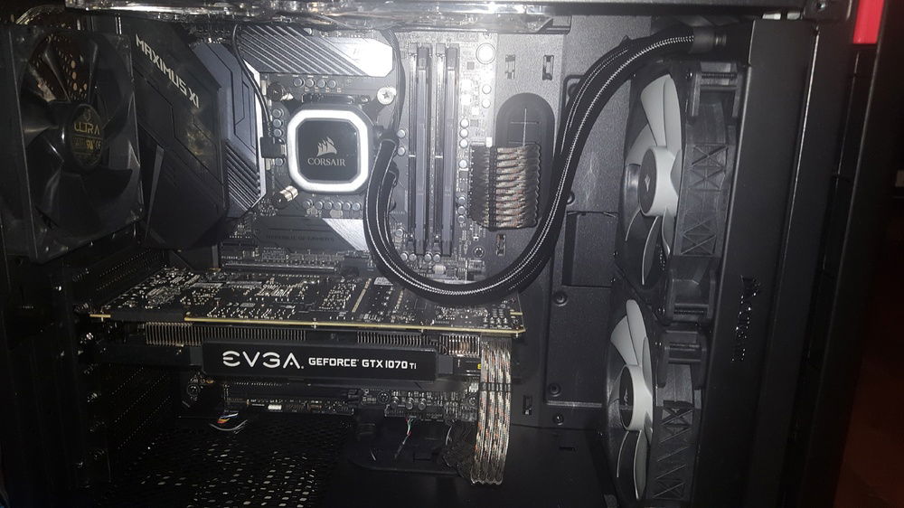 Inside, panel off, power off.