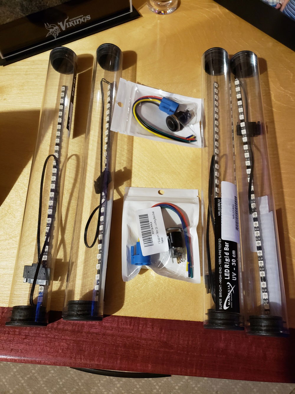 Nanoxia UV Rigid LED bars with magnetic backing.