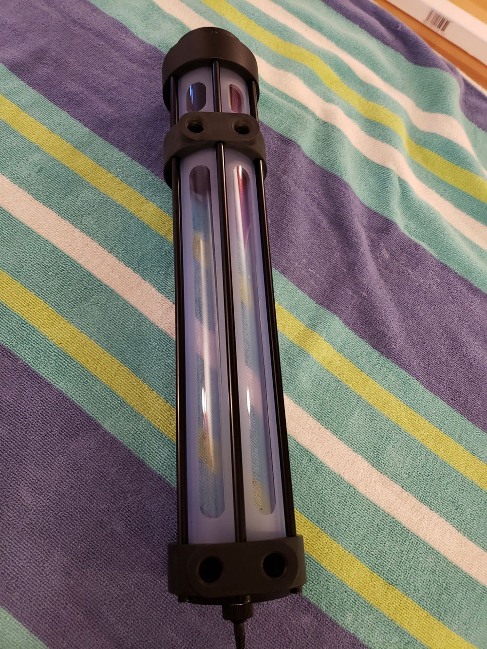 Blue vertical reservoir complete.