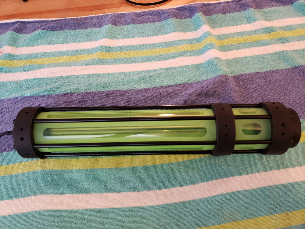 Green vertical reservoir complete.