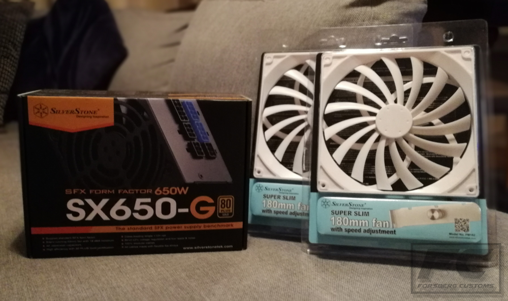 The PSU and fans for the project