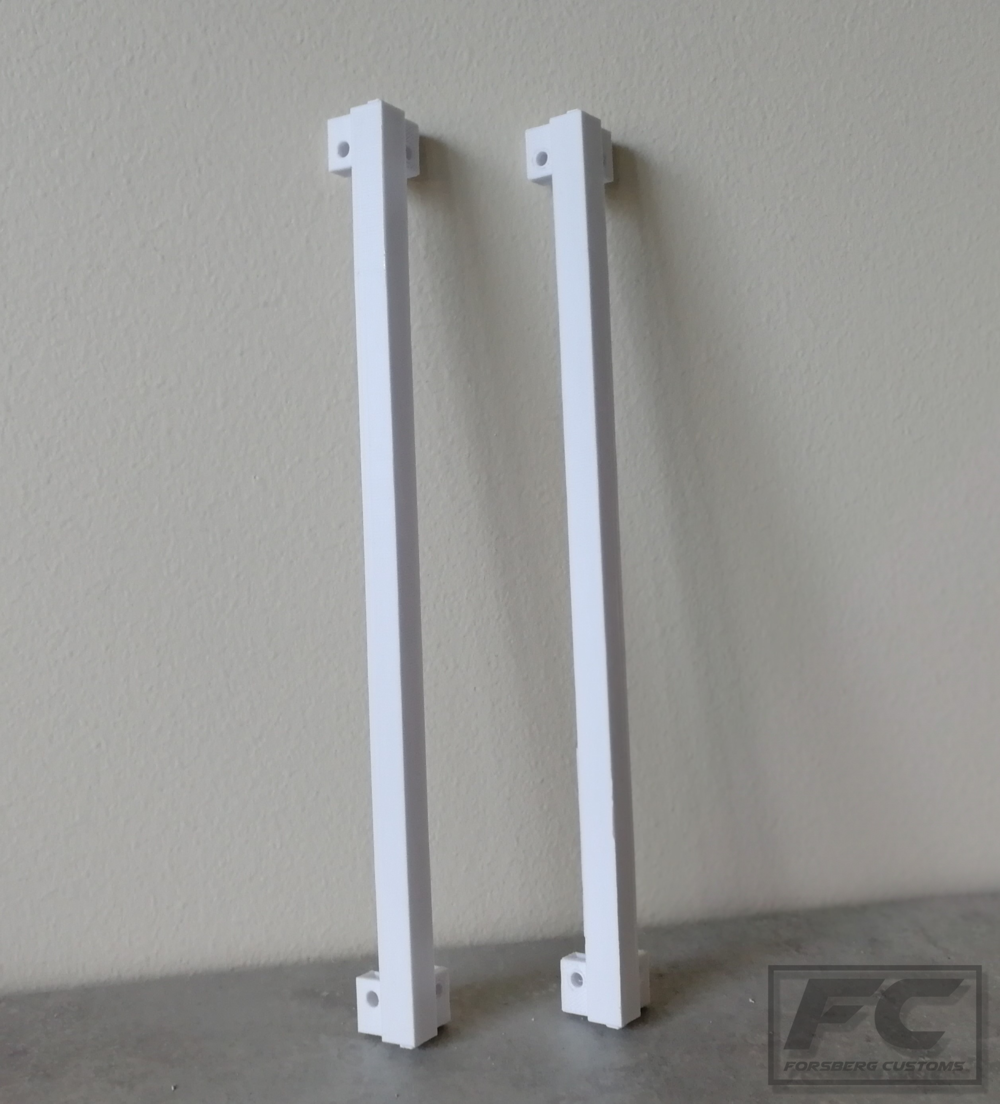 The two front pillars for the case