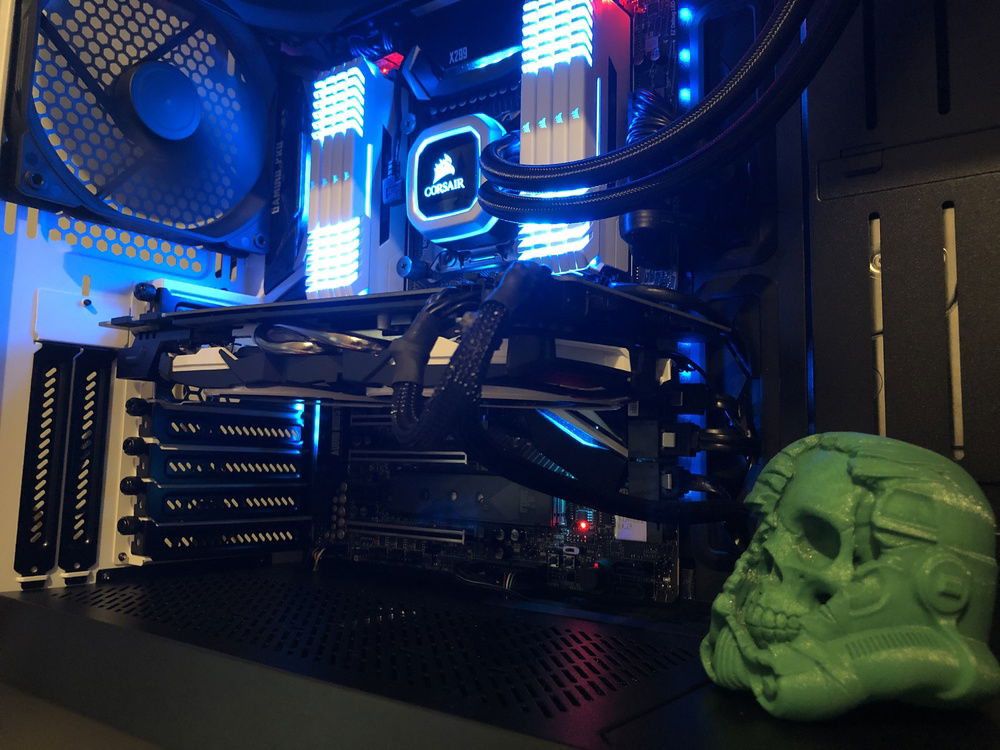 Detail photo with a 3D printed death trooper I made.