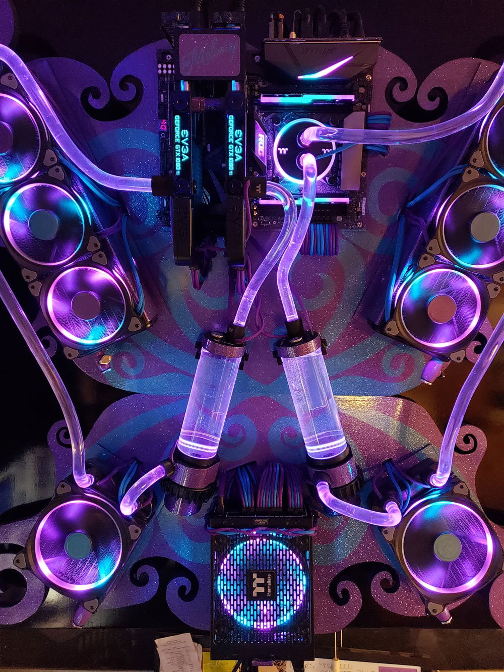 RGB Changes from purple to teal.