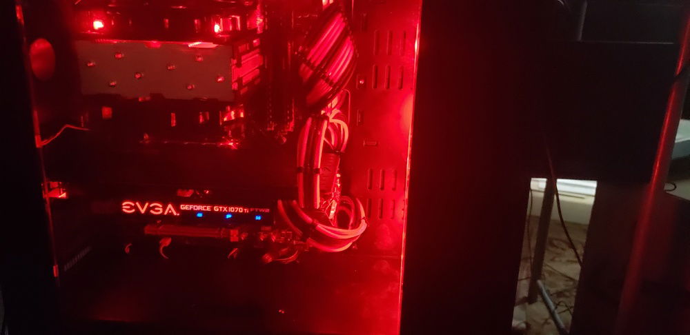 Got a great deal on a used 1070ti ftw2, and the way I set it to breath red inside the case makes this thing feel like a legit demon.