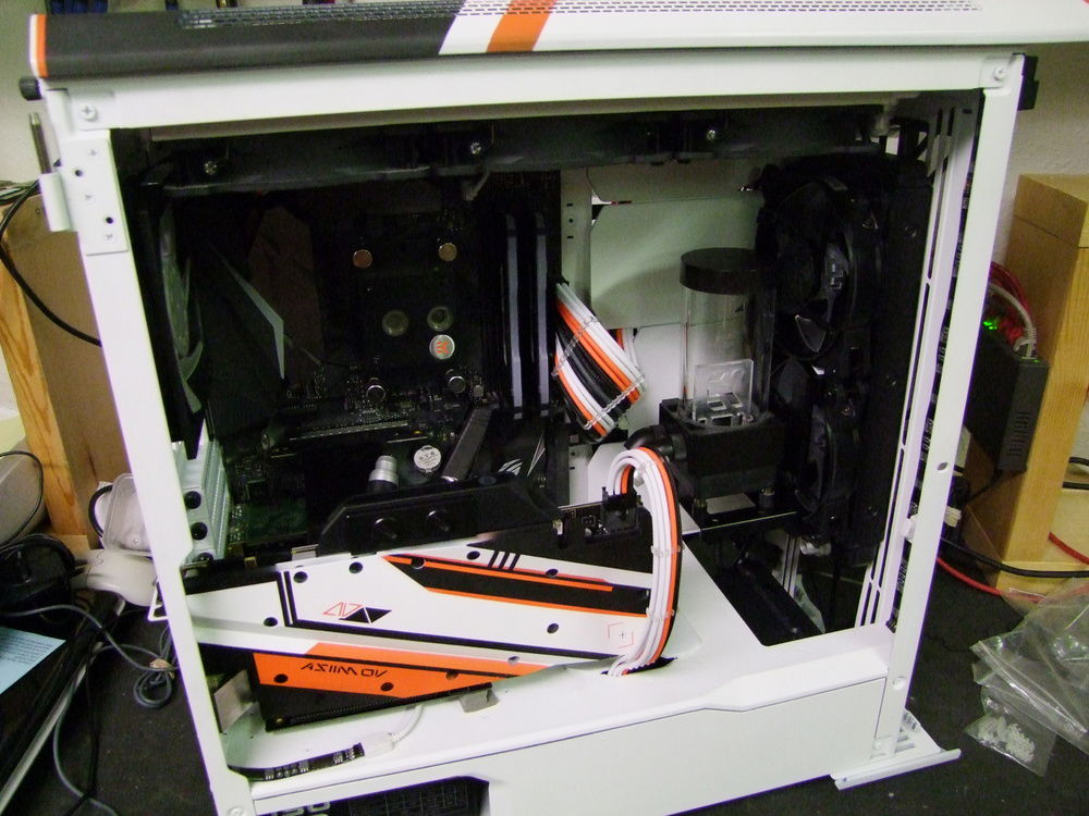 Building process: all components installed, next step tubes