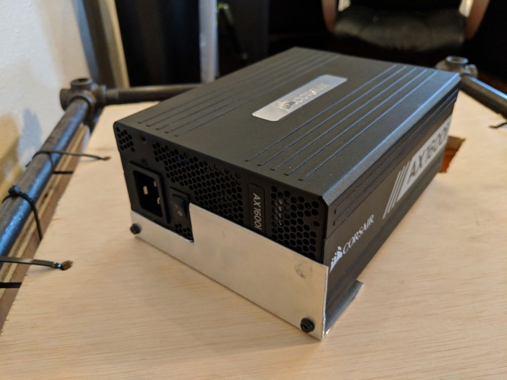 Custom bracket for power supply