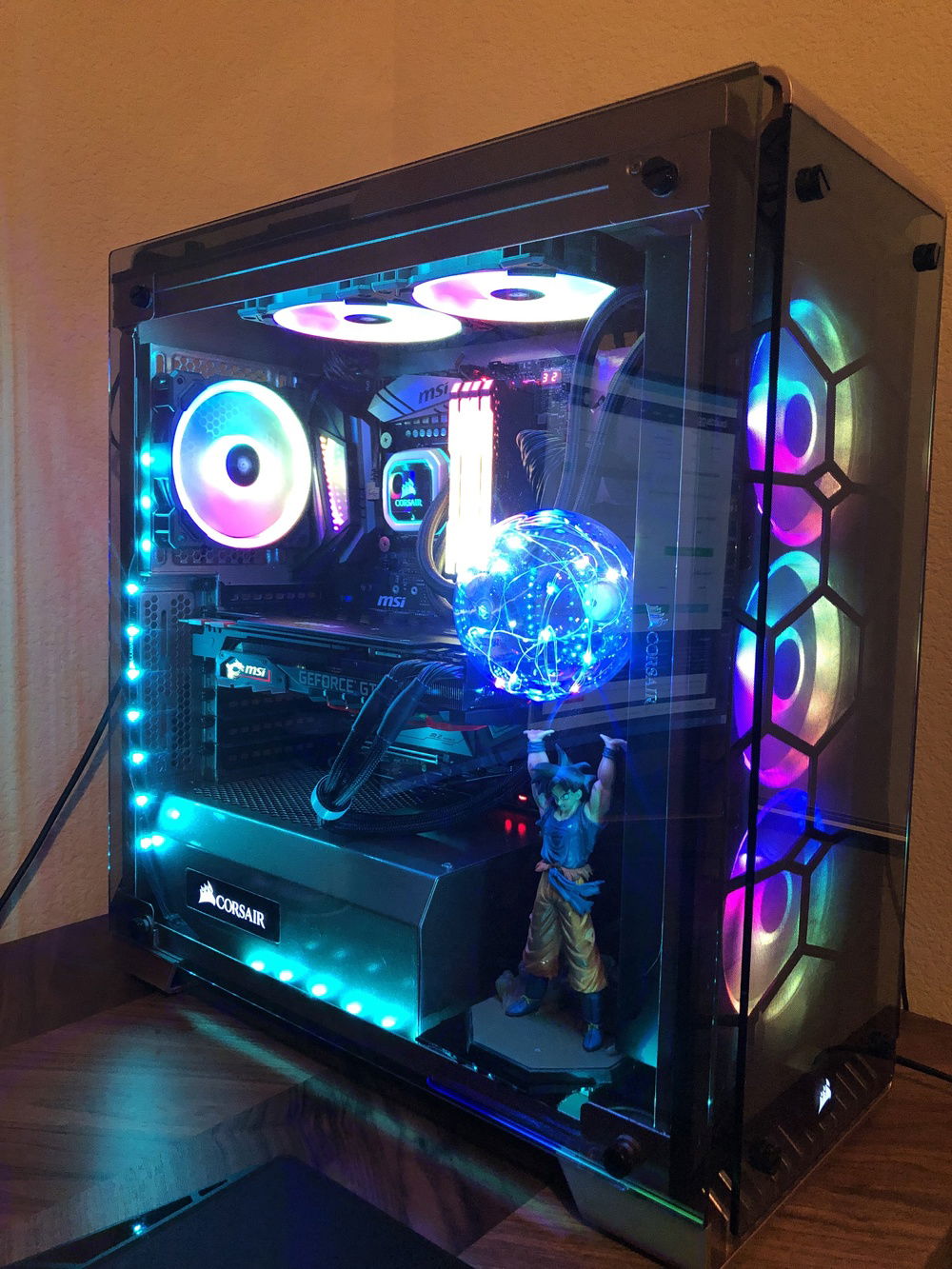 Threw in a Goku spirit bomb figurine for fun lol