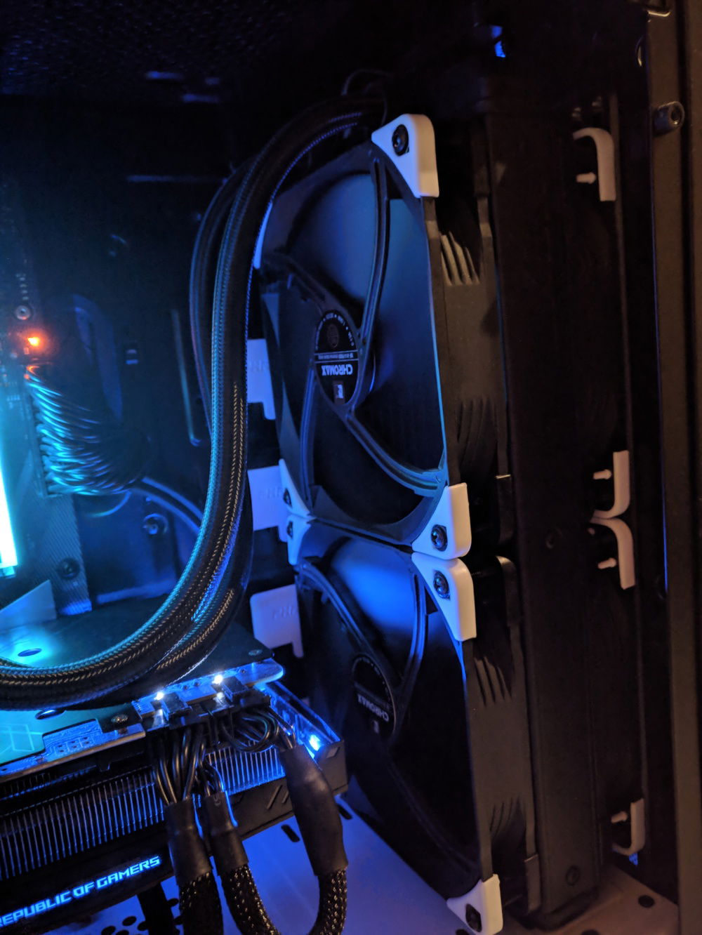 This is the Radiator Setup (this was taken with the TG off ín order to reduce reflections)