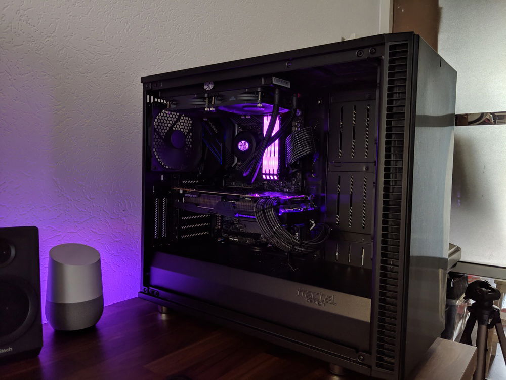 PC as it stands on the desk.