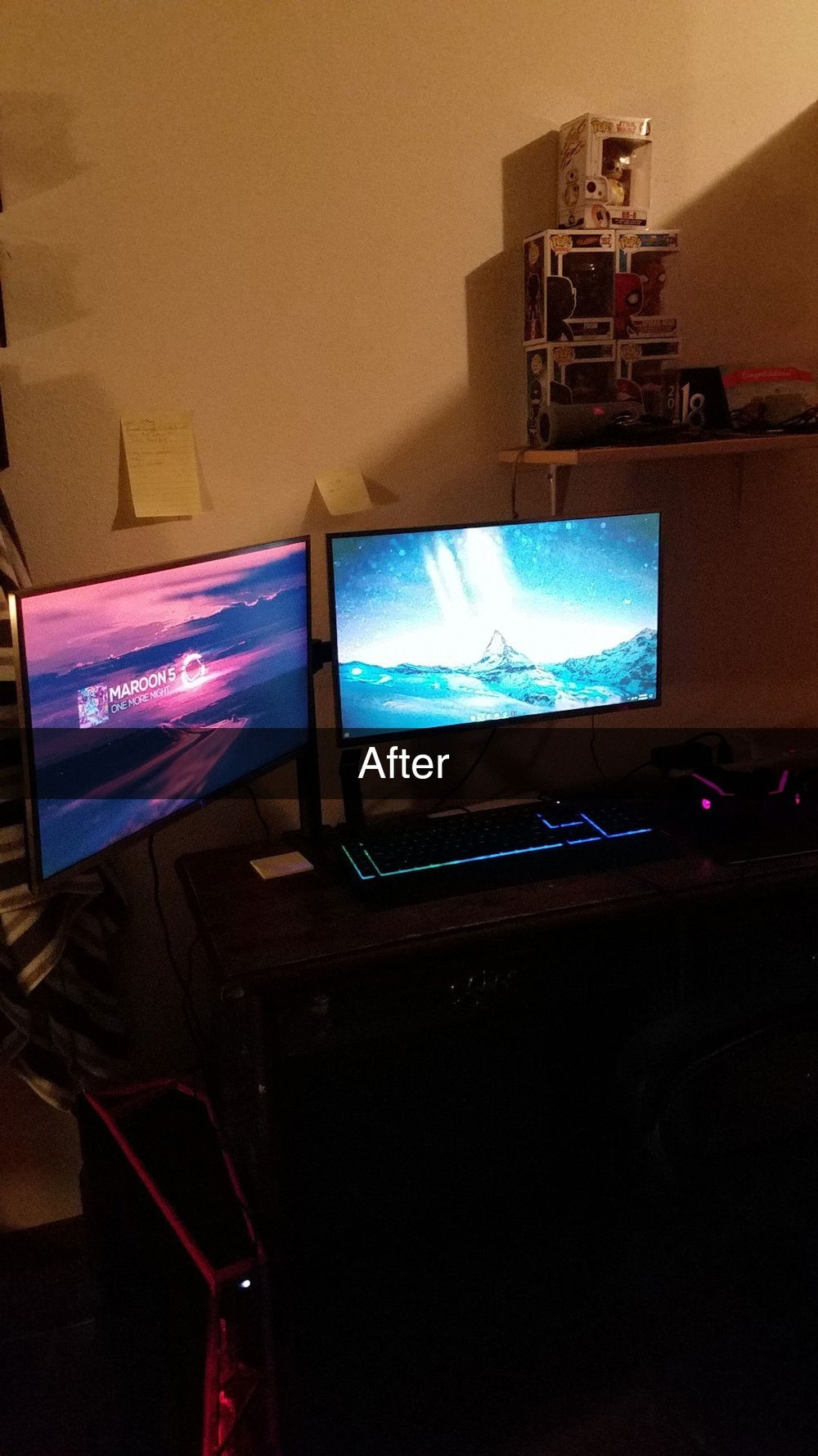 When I decide to add a second monitor and arms for them.