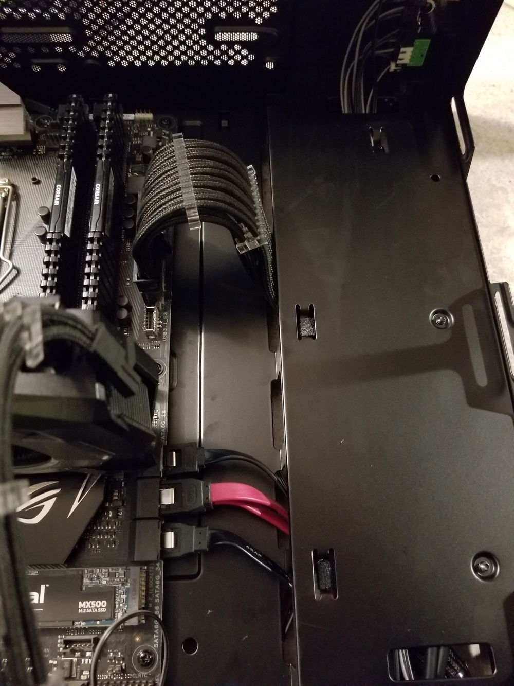 Starting the wire management.