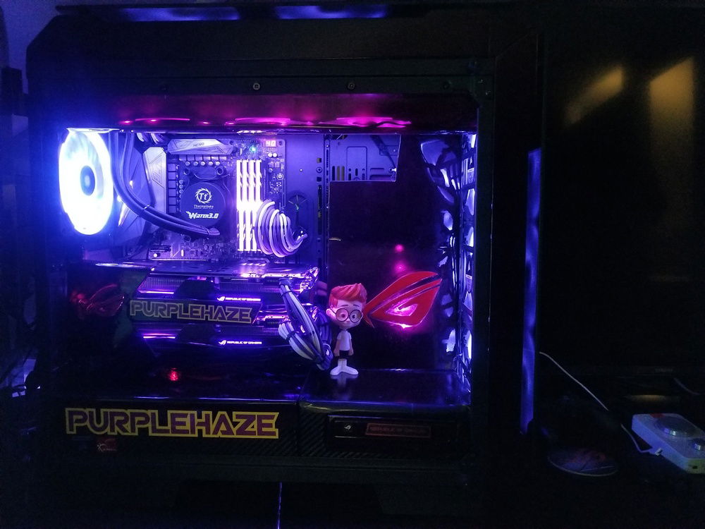 Sorry for late post, this is with 2 1070 ti in sli and acrylic  cover