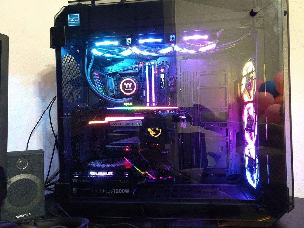 A nice side view of the full system.