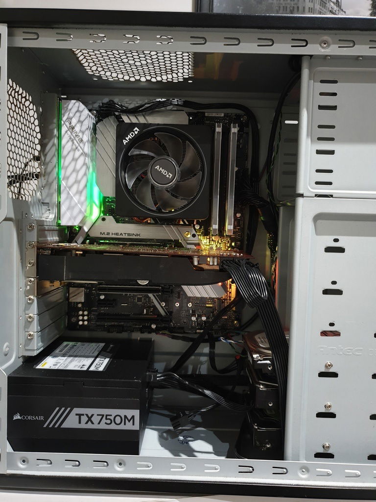 Temporary case with motherboards RGB