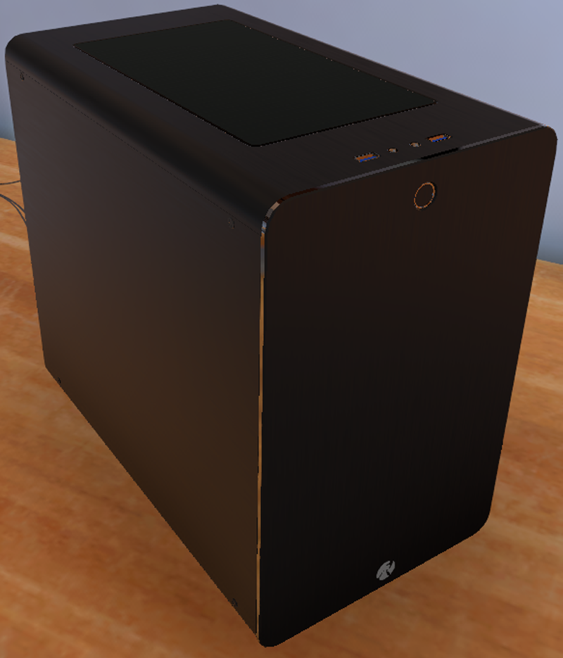 Brushed aluminium looking case with a minimalist look. Nuff said