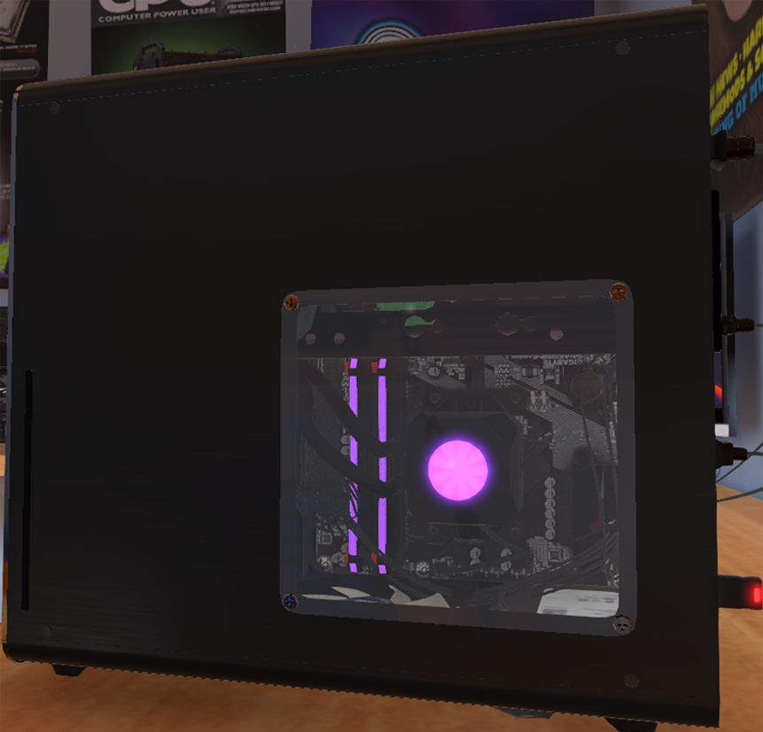 A small window to peek into the case, the radiator lights though not seen from the outside would be great to create a sort of overhead light appearance. so instead of addressable RGB strip that would work wonders for me.

Also The flow meter on the Enermax LiqFusion. Sticks it to the man that is Asetek with its custom inline pump design giving a little bit of an Oddball mentality, which suits my own style