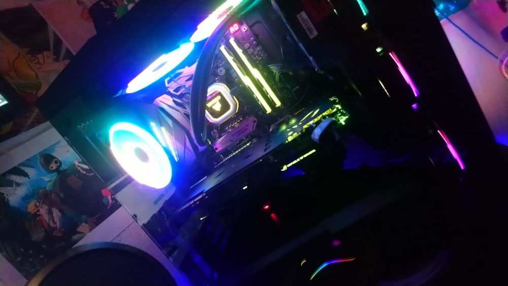 My PC Side With RGB Chaos HAHAH