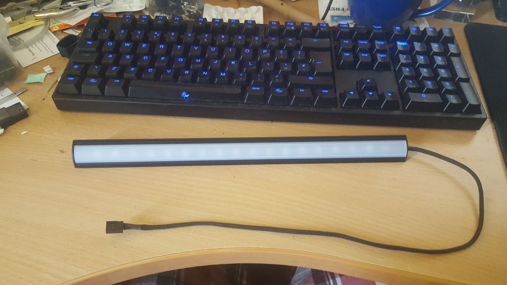 Diffuser in place and cable sleeved