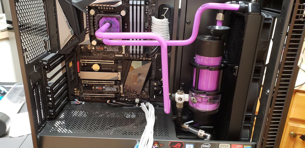 Post fill (note this is before I switch fluid and CPU block)